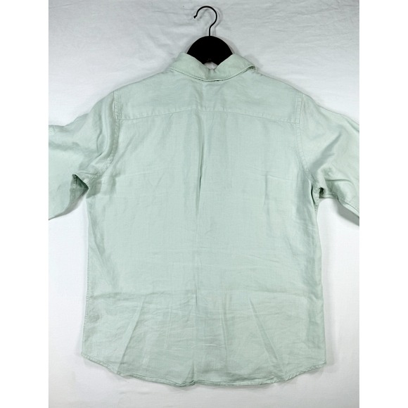 Lauren Ralph Lauren, Mint Green Linen Button Down, Women's S - Picture 3 of 8